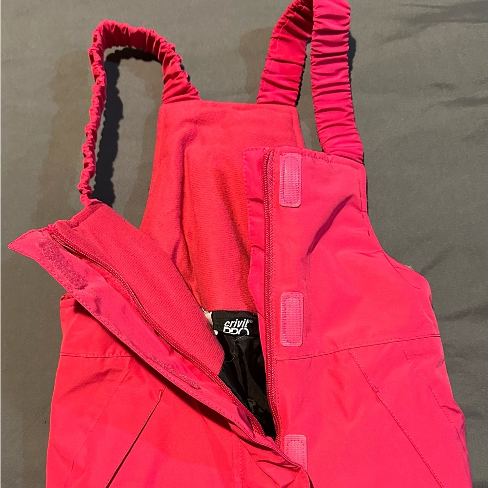Pink Insulated Overalls for Snow Activities